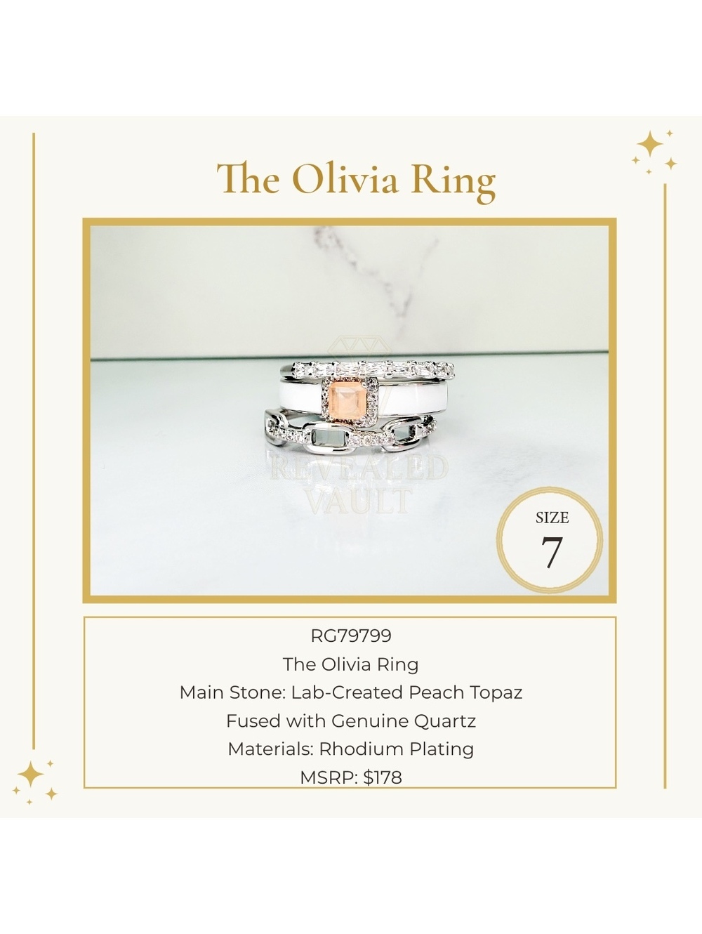 The Olivia Ring - Size 7 - OG